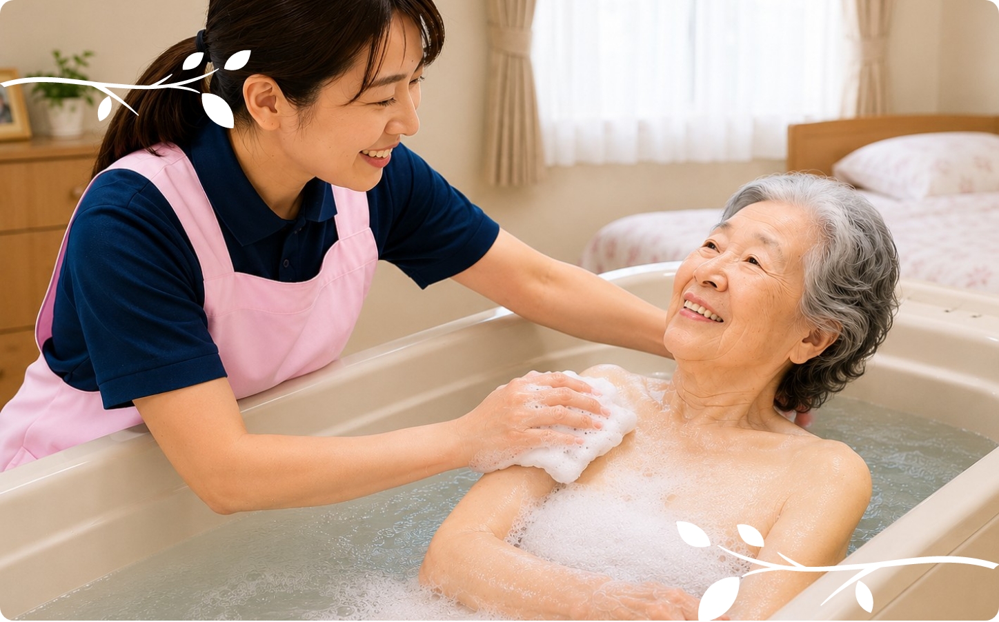 訪問入浴の様子